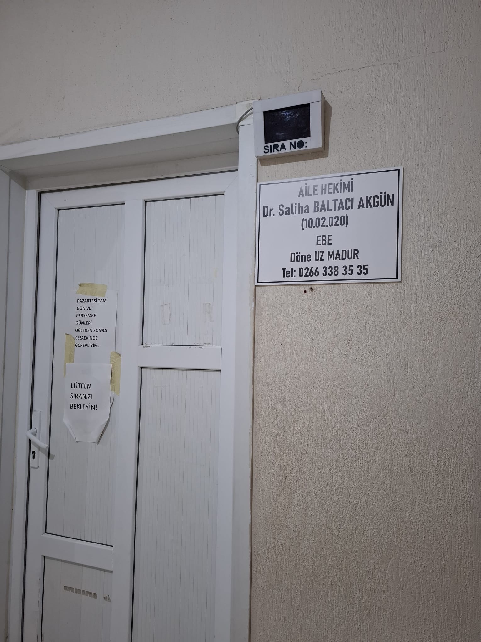 Hekim Kapısı ve Çalışma Takvimi